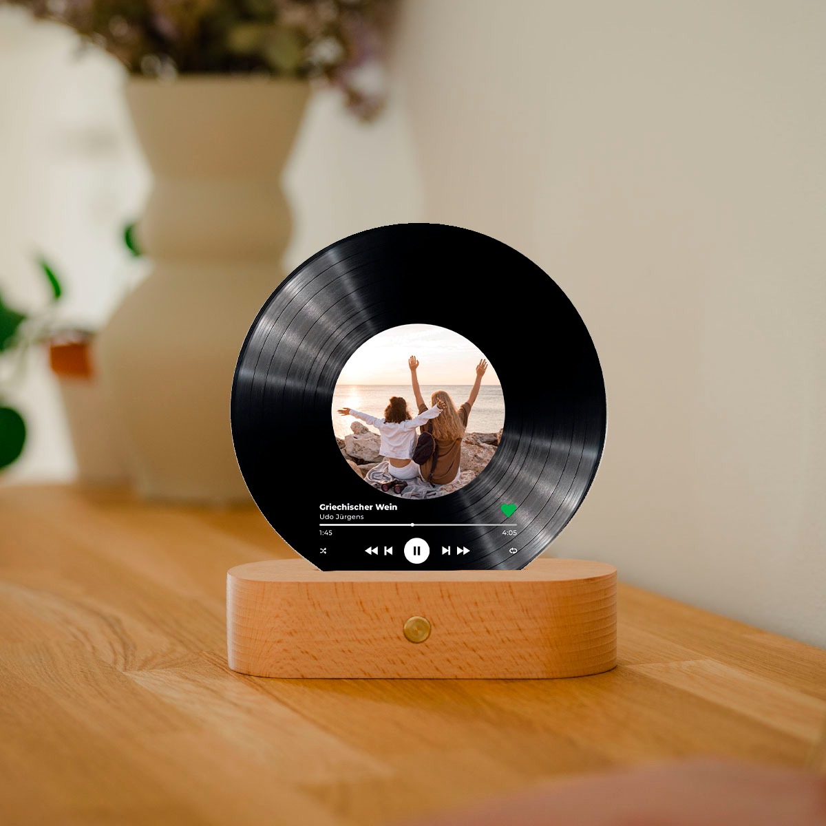 Personalisierbare LED-Lampe Schallplatte, Fotogeschenk, Geburtstagsgeschenk, Geschenk für Mama, Witzige Geschenke, Romantische Geschenke, Hochzeitsgeschenk, Geschenk, Geschenkidee