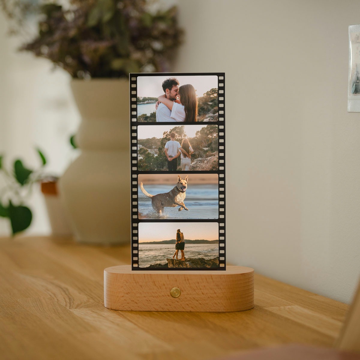 Personalisierbare LED-Lampe Filmstreifen mit Fotos, Weihnachtsgeschenk, Fotogeschenk, Geburtstagsgeschenk, Geschenke für Frauen, Geschenke für Freundin, Geschenk für Schwester, Geschenk für Mama, Romantische Geschenke, Hochzeitsgeschenk, Kleine Geschenke,