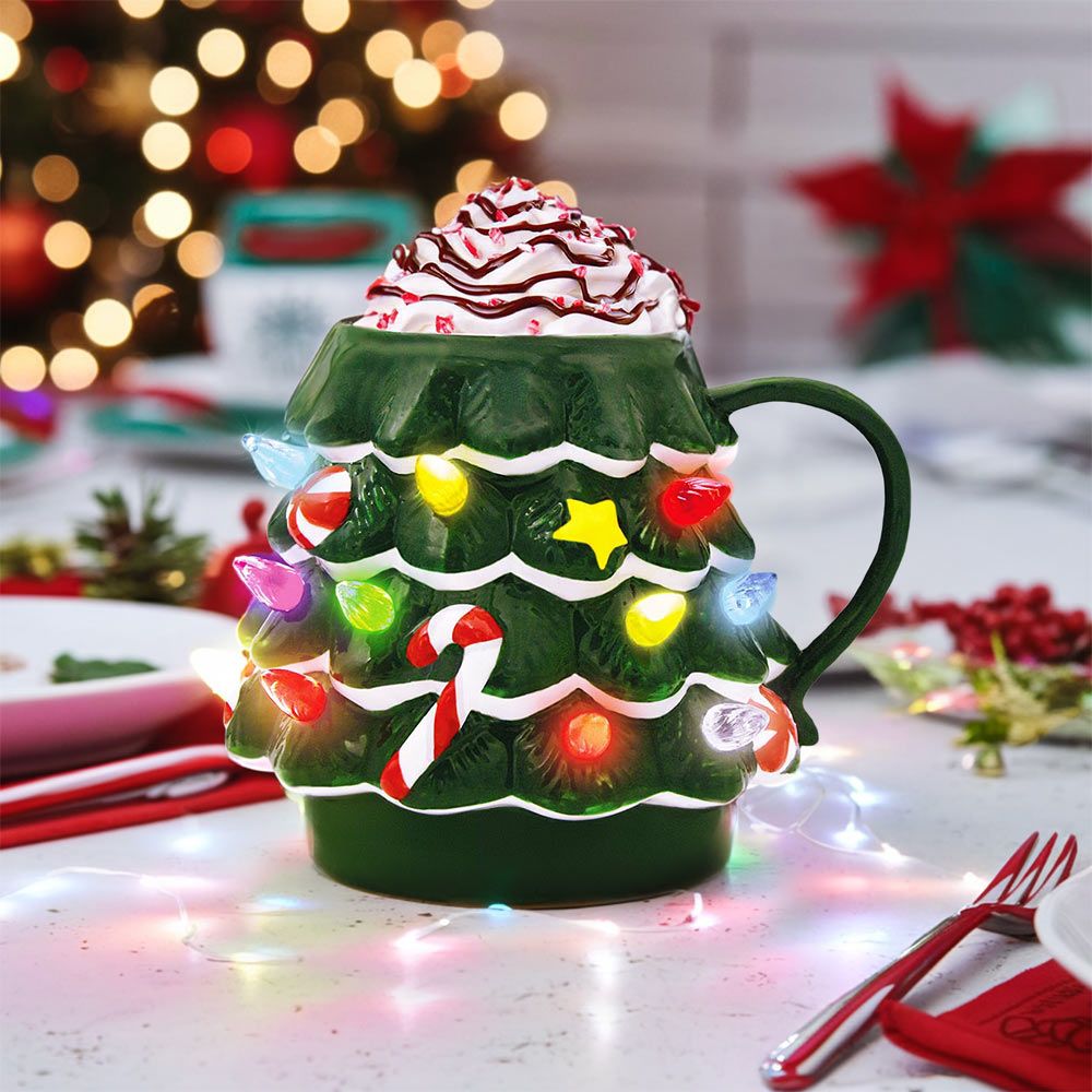 LED Weihnachtsbaum Tasse, Weihnachtsgeschenk, Witzige Geschenke, Romantische Geschenke, Hochzeitsgeschenk, Geschenk, Geschenkidee