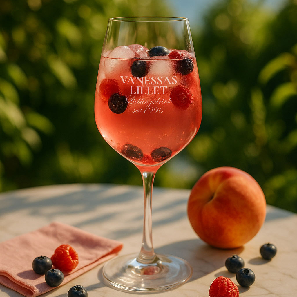Personalisierbares Lillet Glas mit Name, Valentinstag Geschenk, Geburtstagsgeschenk, Geschenke für Frauen, Geschenke für Freundin, Geschenk für Schwester, Geschenk für Mama, Witzige Geschenke, Kleine Geschenke, Geschenk, Geschenkidee