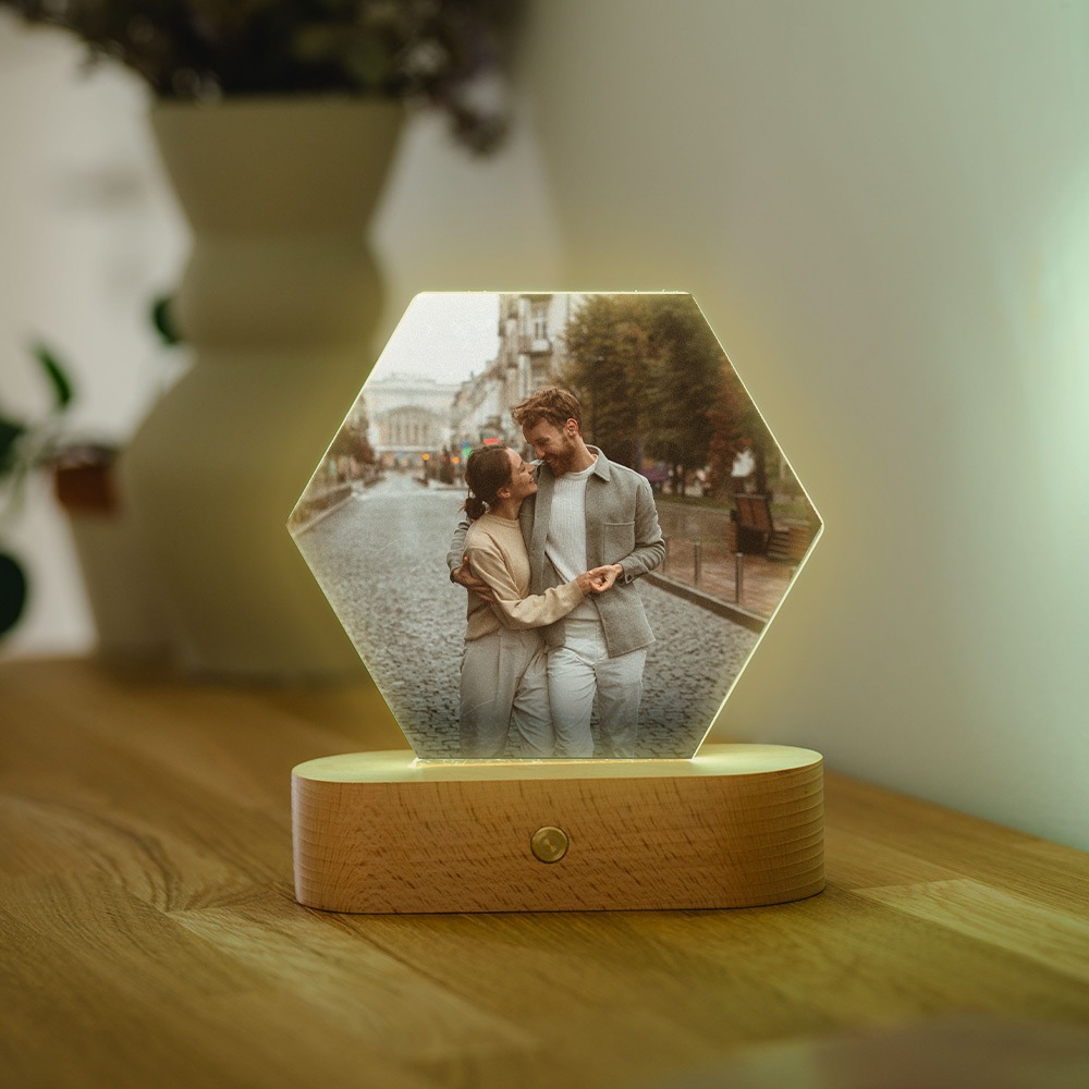 Personalisierbare LED-Lampe mit Foto, Fotogeschenk, Geburtstagsgeschenk, Geschenke für Frauen, Geschenke für Freundin, Geschenk für Schwester, Witzige Geschenke, Romantische Geschenke, Hochzeitsgeschenk, Geschenk, Geschenkidee