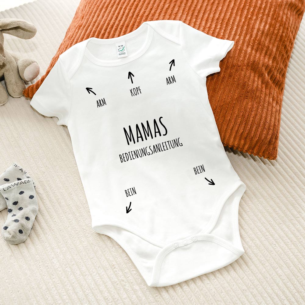 Personalisierbarer Baby Body Anleitung mit Name, Weihnachtsgeschenk, Geschenk für Mama, Kleine Geschenke, Geschenk, Geschenkidee