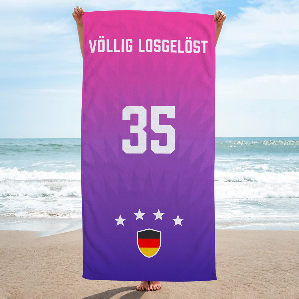 Personalisiertes Handtuch zur Fußball EM, Geburtstagsgeschenk, Geschenk für Männer, Geschenk für Freund, Geschenk für Bruder, Geschenk für Papa, Witzige Geschenke, Kleine Geschenke, Geschenk, Geschenkidee