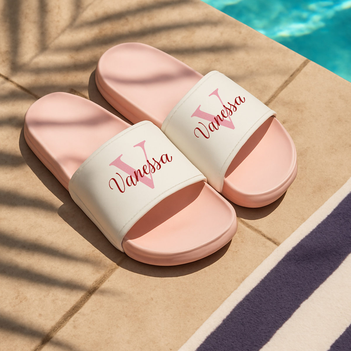 Personalisierbare Badelatschen mit Monogramm, Witzige Geschenke, Romantische Geschenke, Hochzeitsgeschenk, Kleine Geschenke, Geschenk, Geschenkidee
