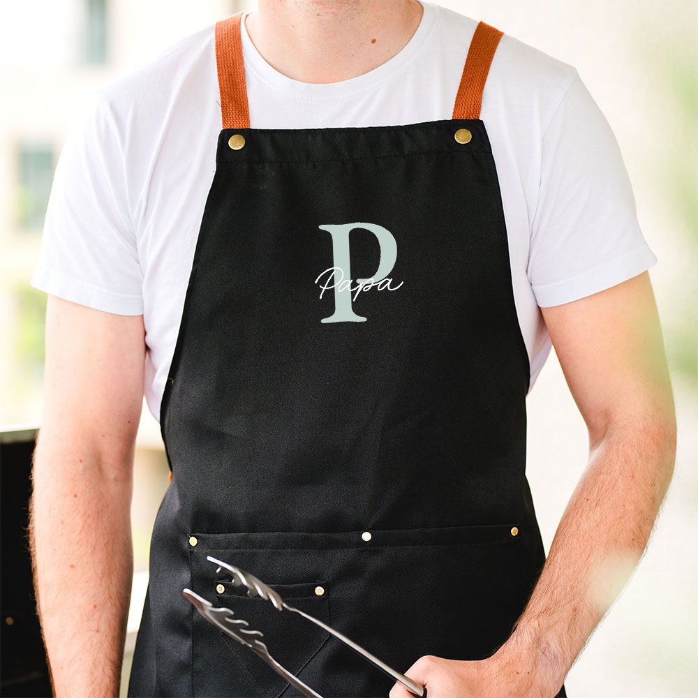 Personalisierbare Schürze mit Monogramm, Weihnachtsgeschenk, Geburtstagsgeschenk, Geschenk für Männer, Geschenk für Freund, Geschenk für Bruder, Geschenke für Frauen, Geschenke für Freundin, Geschenk für Schwester, Geschenk für Papa, Witzige Geschenke, Ro