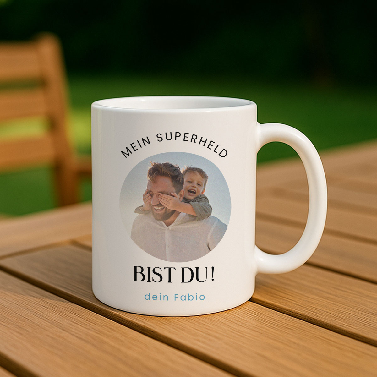 Personalisierbare Tasse mit Foto und 3 Zeilen, Weihnachtsgeschenk, Fotogeschenk, Geschenke für Frauen, Geschenke für Freundin, Geschenk für Schwester, Geschenk für Mama, Geschenk für Papa, Witzige Geschenke, Romantische Geschenke, Hochzeitsgeschenk, Klein