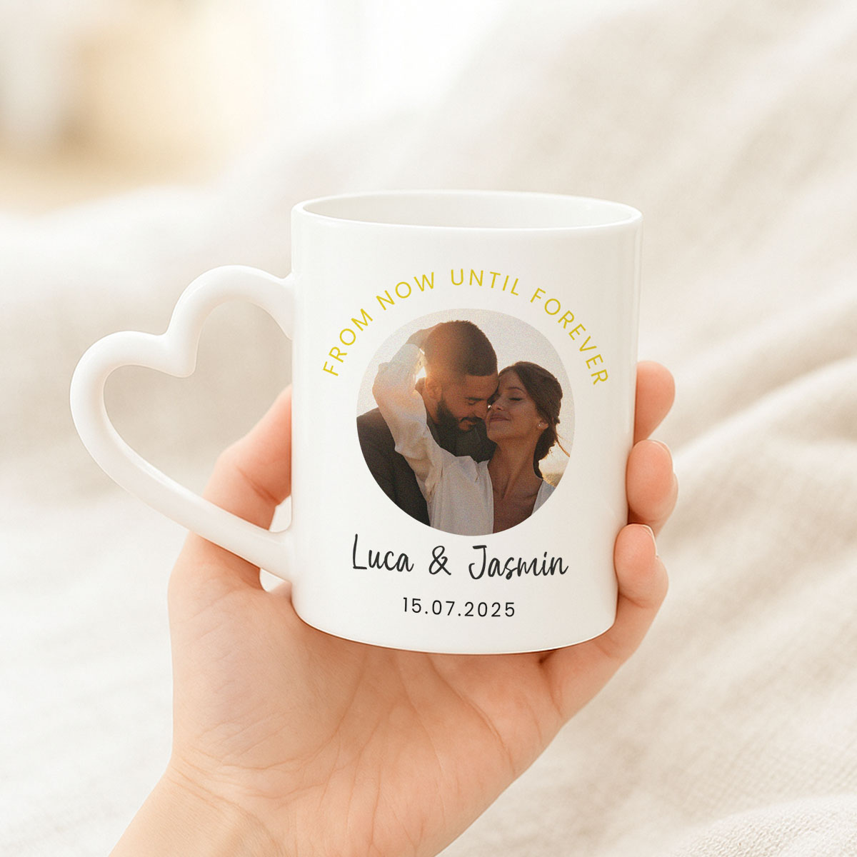 Personalisierbare Tasse mit Foto und 3 Zeilen, Fotogeschenk, Geschenke für Frauen, Geschenke für Freundin, Geschenk für Schwester, Geschenk für Mama, Geschenk für Papa, Witzige Geschenke, Romantische Geschenke, Hochzeitsgeschenk, Kleine Geschenke, Geschen