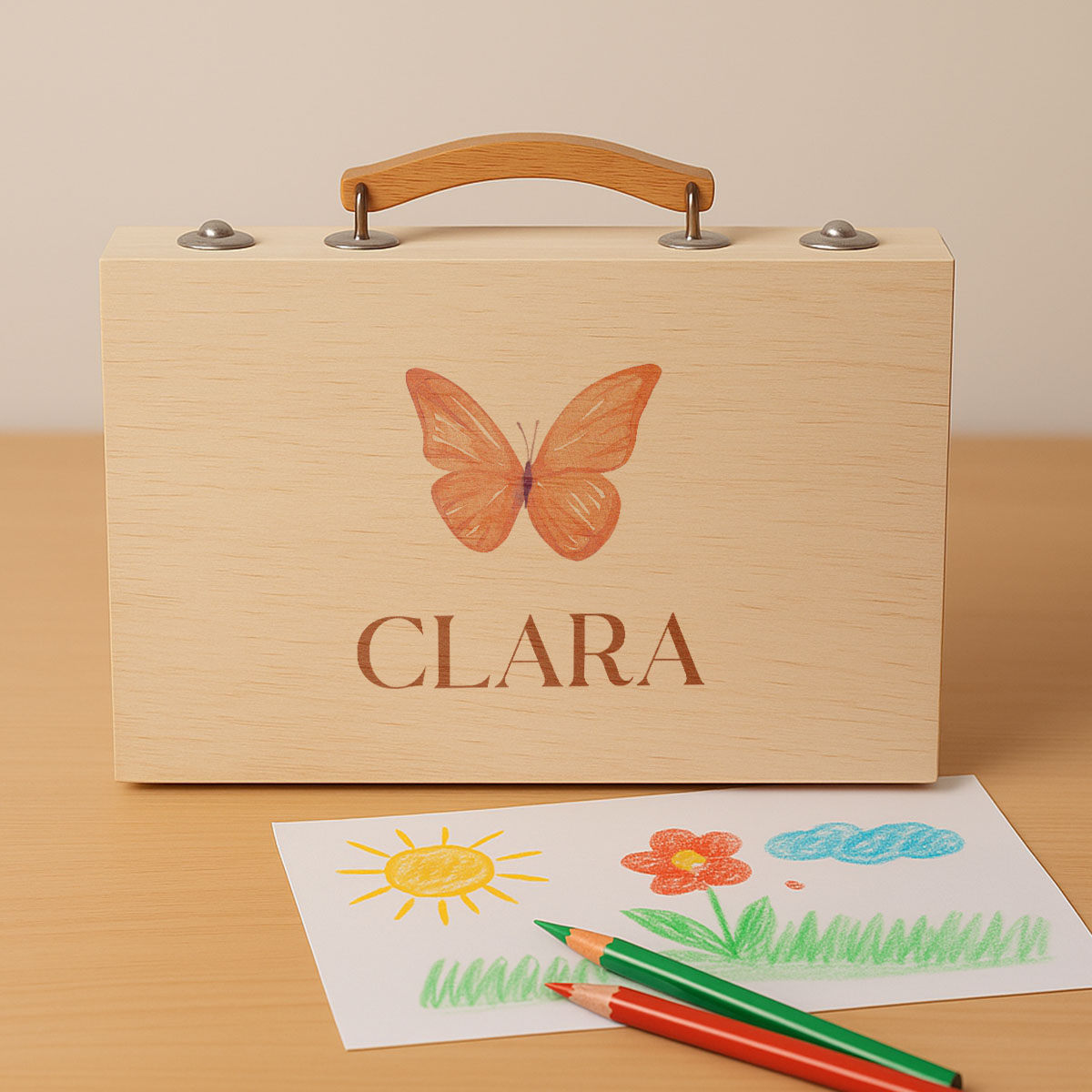 Personalisierbarer Malkoffer mit Tier und Namen, Kleine Geschenke, Geschenk, Geschenkidee