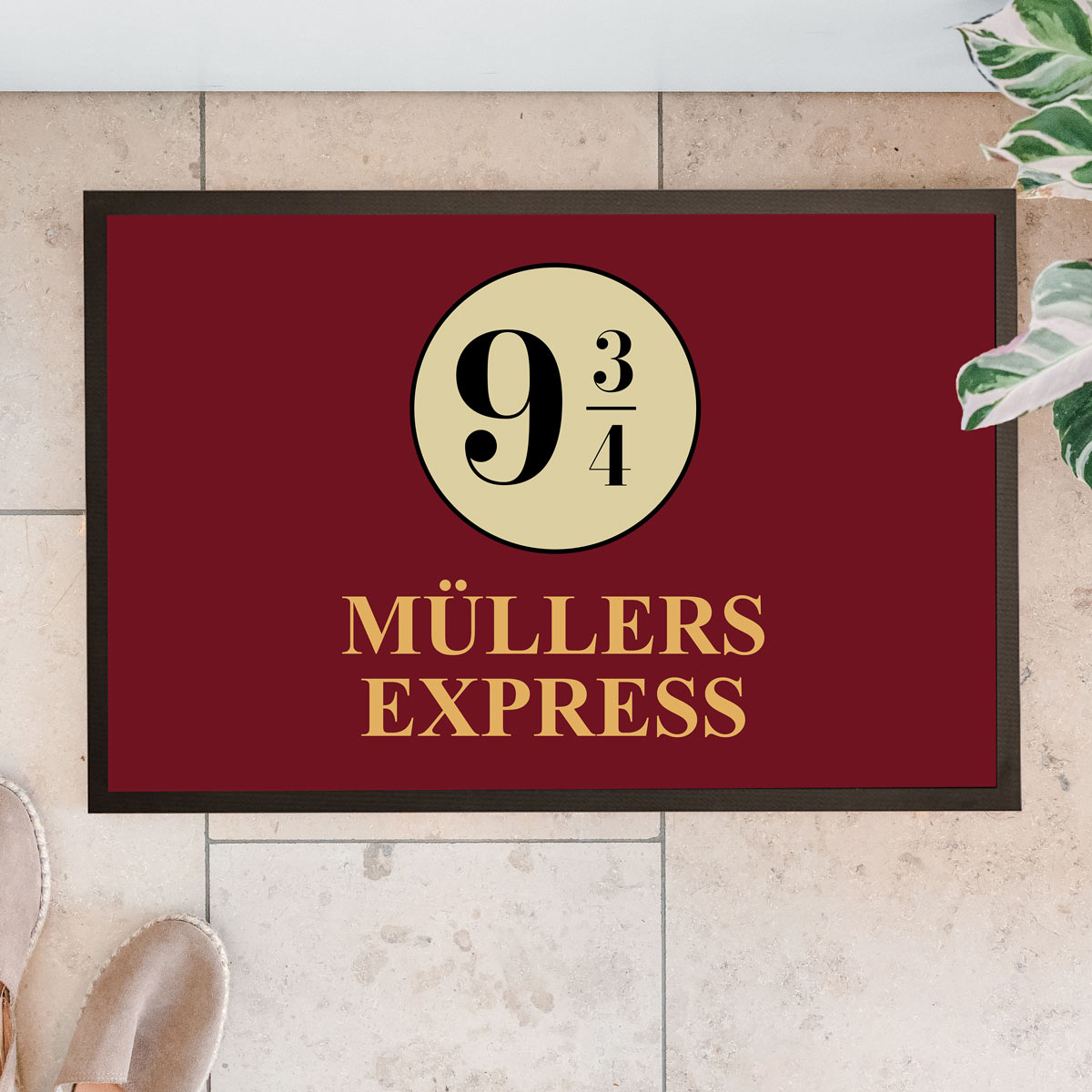 Personalisierbare Fußmatte 9 3/4, Weihnachtsgeschenk, Romantische Geschenke, Hochzeitsgeschenk, Geschenk, Geschenkidee