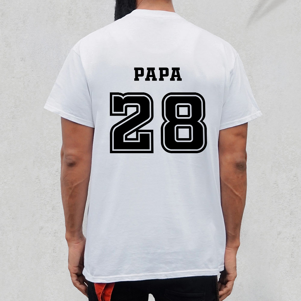 Personalisierbares T-Shirt mit Nummer und Namen, Weihnachtsgeschenk, Geschenk für Papa, Witzige Geschenke, Romantische Geschenke, Hochzeitsgeschenk, Kleine Geschenke, Geschenk, Geschenkidee