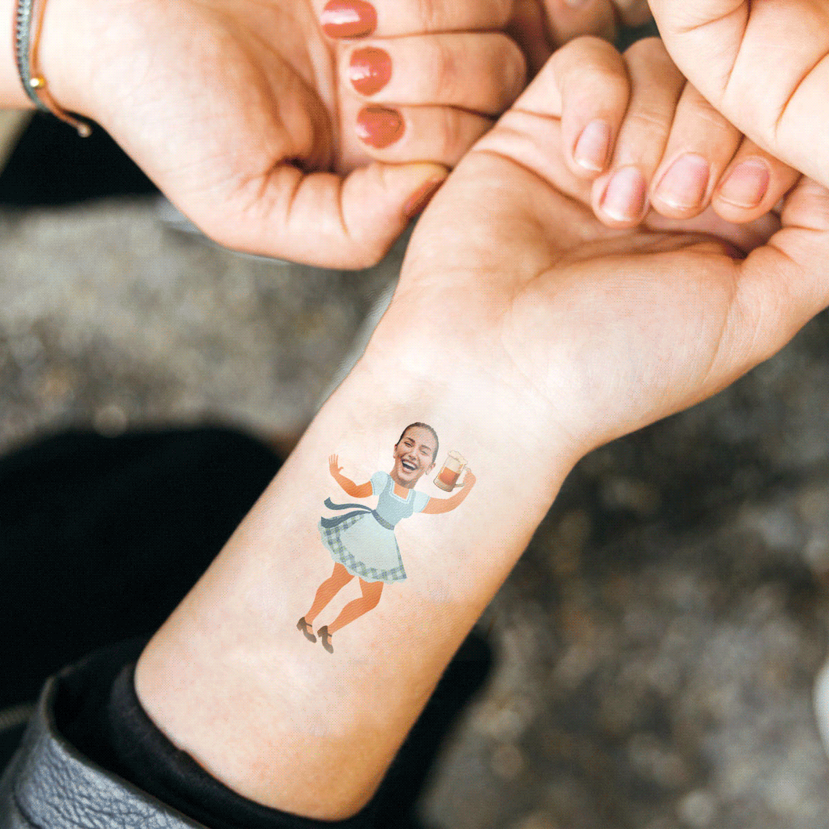 Personalisierbare Tattoos 6er Set Oktoberfest, Fotogeschenk, Romantische Geschenke, Hochzeitsgeschenk, Kleine Geschenke, Geschenk, Geschenkidee