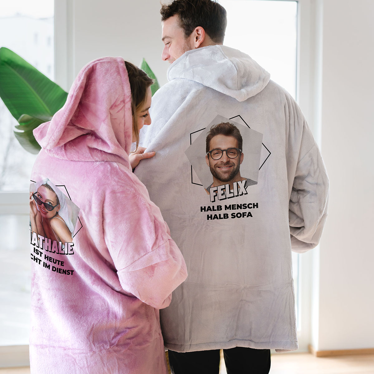 Personalisierbare Hoodie Decke mit Bild und Text, Fotogeschenk, Witzige Geschenke, Romantische Geschenke, Hochzeitsgeschenk, Geschenk, Geschenkidee
