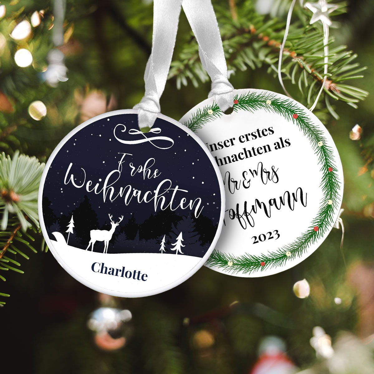 Personalisierbarer Acryl Anhänger 2er Set mit Text, Witzige Geschenke, Romantische Geschenke, Hochzeitsgeschenk, Geschenk, Geschenkidee