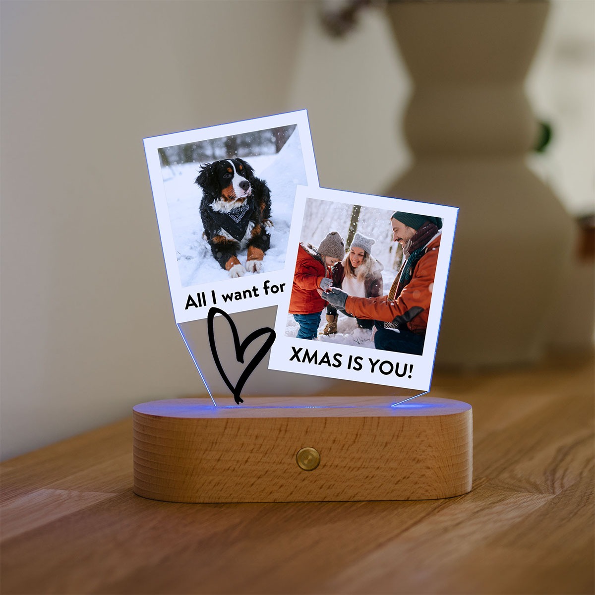 Personalisierbare LED-Lampe im Polaroid-Design, Fotogeschenk, Geburtstagsgeschenk, Geschenke für Frauen, Geschenke für Freundin, Geschenk für Schwester, Geschenk für Mama, Witzige Geschenke, Romantische Geschenke, Hochzeitsgeschenk, Geschenk, Geschenkidee
