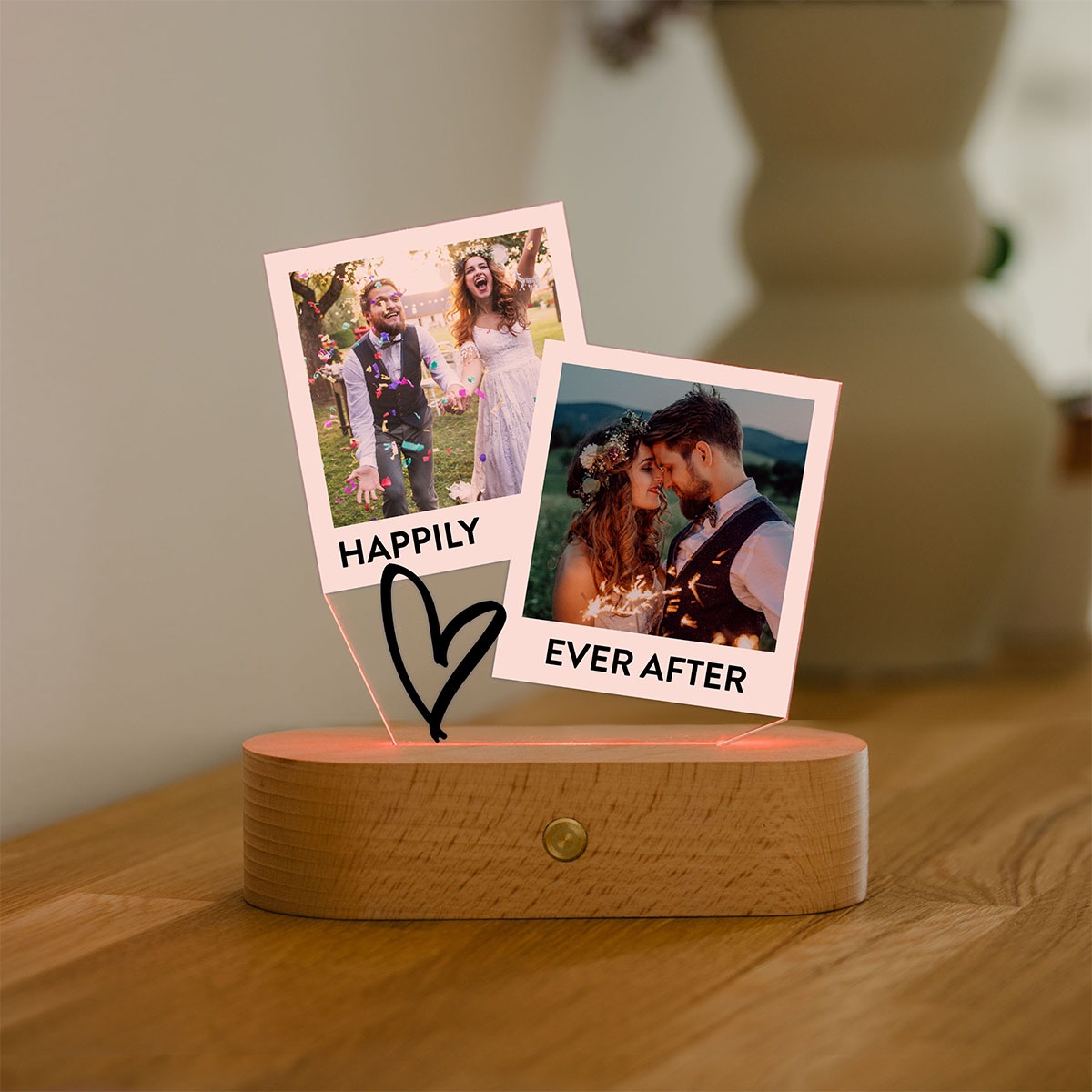 Personalisierbare LED-Lampe im Polaroid-Design, Valentinstag Geschenk, Fotogeschenk, Geburtstagsgeschenk, Geschenke für Frauen, Geschenke für Freundin, Geschenk für Schwester, Geschenk für Mama, Witzige Geschenke, Romantische Geschenke, Hochzeitsgeschenk,