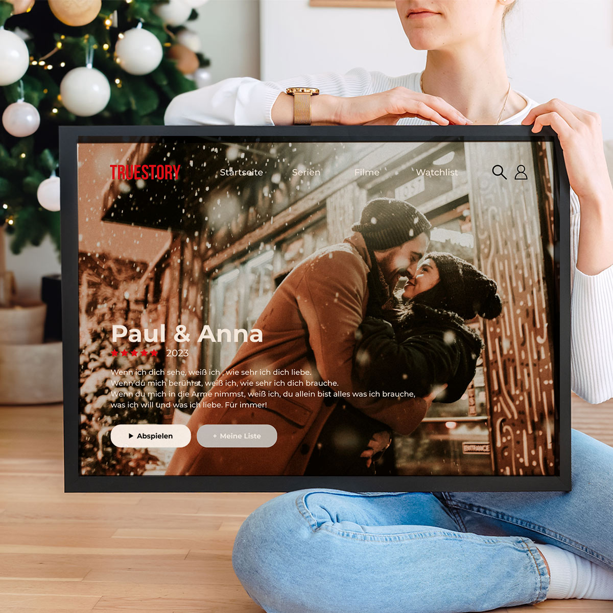 Personalisierbares Poster im Netflix-Style, Fotogeschenk, Geburtstagsgeschenk, Geschenk für Männer, Geschenk für Freund, Geschenk für Bruder, Geschenke für Frauen, Geschenke für Freundin, Geschenk für Schwester, Romantische Geschenke, Hochzeitsgeschenk, K