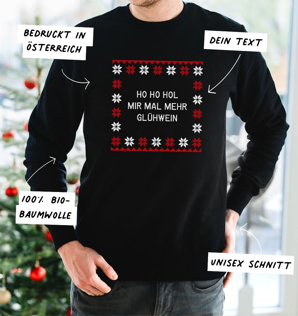 Personalisierbarer Weihnachtspullover mit Spruch, Weihnachtsgeschenk, Witzige Geschenke, Romantische Geschenke, Hochzeitsgeschenk, Kleine Geschenke, Geschenk, Geschenkidee