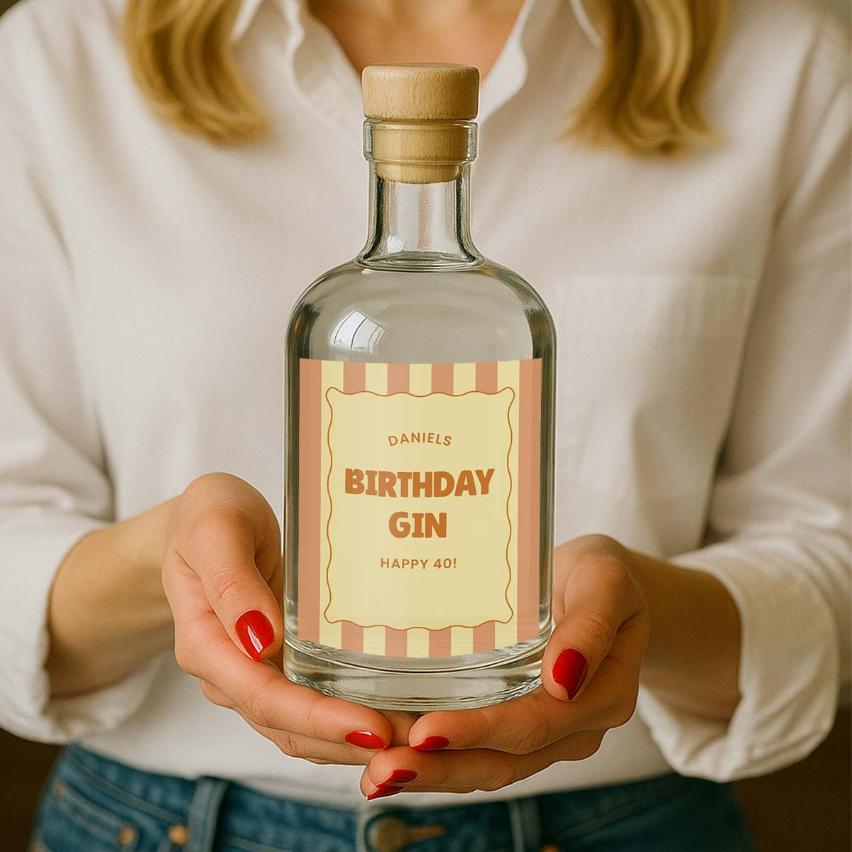 Personalisierbarer Gin mit Retro Etikett, Weihnachtsgeschenk, Witzige Geschenke, Romantische Geschenke, Hochzeitsgeschenk, Kleine Geschenke, Geschenk, Geschenkidee