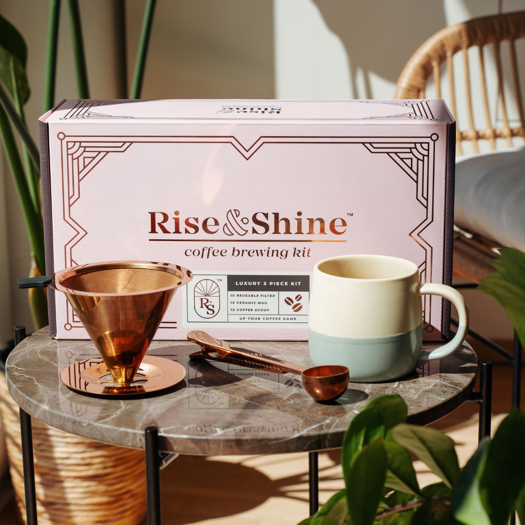 Rise & Shine Kaffee-Set, Weihnachtsgeschenk, Witzige Geschenke, Geschenk, Geschenkidee