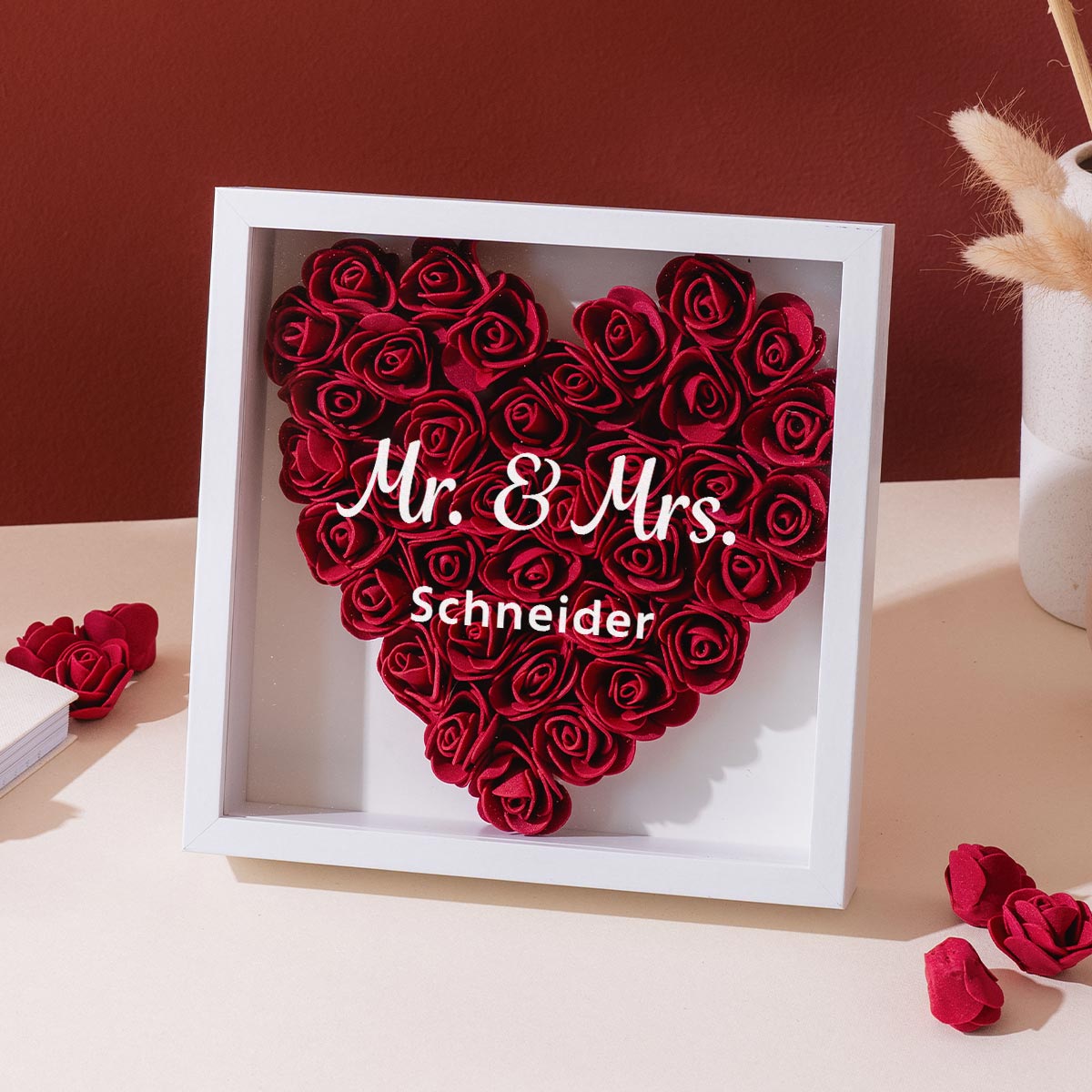 Personalisierbare Rosenbox mit Text, Valentinstag Geschenk, Geschenk für Mama, Witzige Geschenke, Romantische Geschenke, Hochzeitsgeschenk, Kleine Geschenke, Geschenk, Geschenkidee