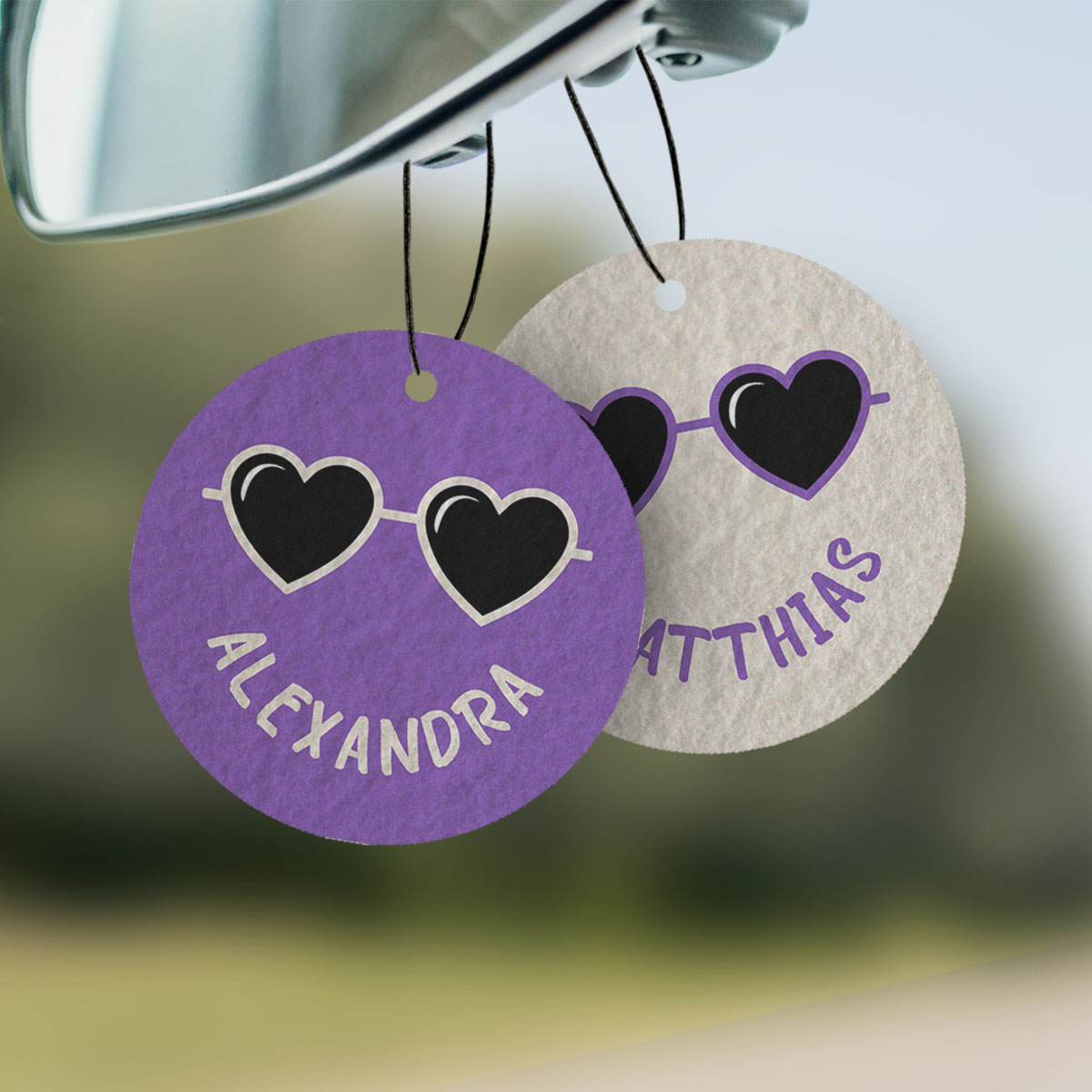 Personalisierbarer Smiley Duftbaum 2er Set mit Text, Witzige Geschenke, Romantische Geschenke, Hochzeitsgeschenk, Kleine Geschenke, Geschenk, Geschenkidee