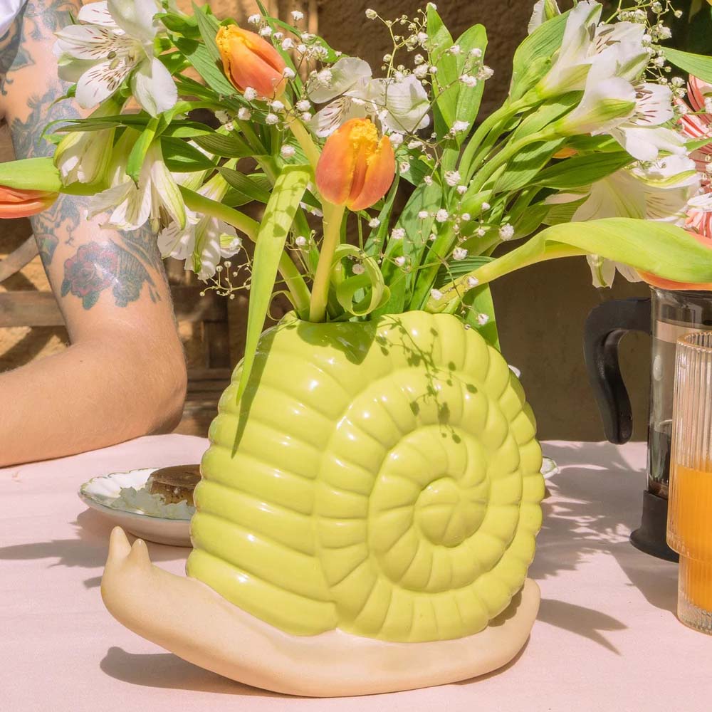 Vase in Schneckenform, Weihnachtsgeschenk, Witzige Geschenke, Romantische Geschenke, Hochzeitsgeschenk, Geschenk, Geschenkidee