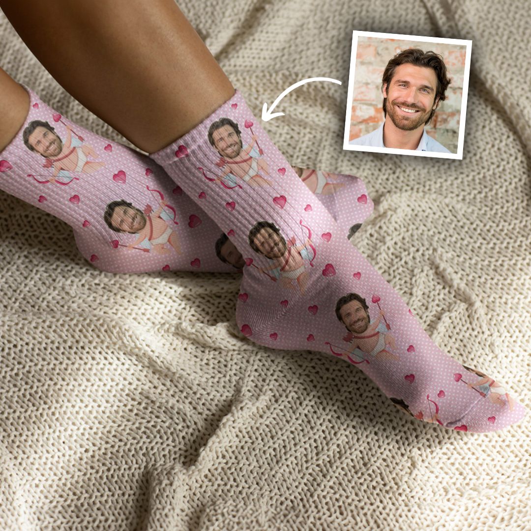 Personalisierbare Socken mit Gesicht und Liebes-Designs, Weihnachtsgeschenk, Fotogeschenk, Geburtstagsgeschenk, Geschenk für Männer, Geschenk für Freund, Geschenk für Bruder, Geschenke für Frauen, Geschenke für Freundin, Geschenk für Schwester, Geschenk f