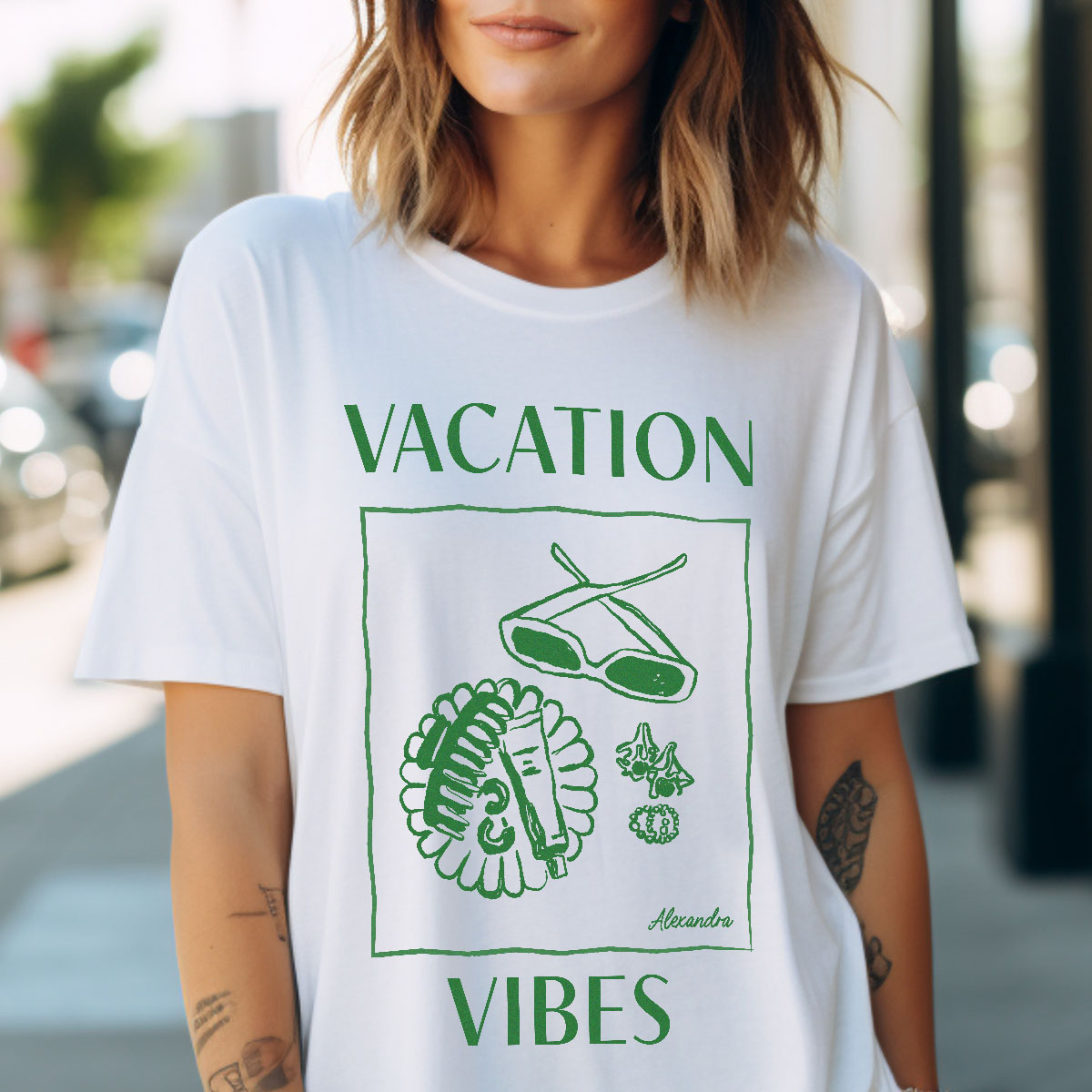 Personalisierbares T-Shirt mit Illustration und Text, Weihnachtsgeschenk, Geburtstagsgeschenk, Geschenke für Frauen, Geschenke für Freundin, Geschenk für Schwester, Witzige Geschenke, Romantische Geschenke, Hochzeitsgeschenk, Kleine Geschenke, Geschenk, G