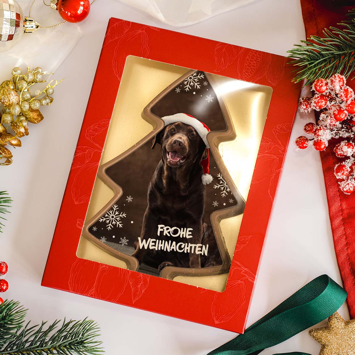 Personalisierte Schokolade als Tannenbaum mit Foto und Text, Fotogeschenk, Witzige Geschenke, Romantische Geschenke, Hochzeitsgeschenk, Kleine Geschenke, Geschenk, Geschenkidee