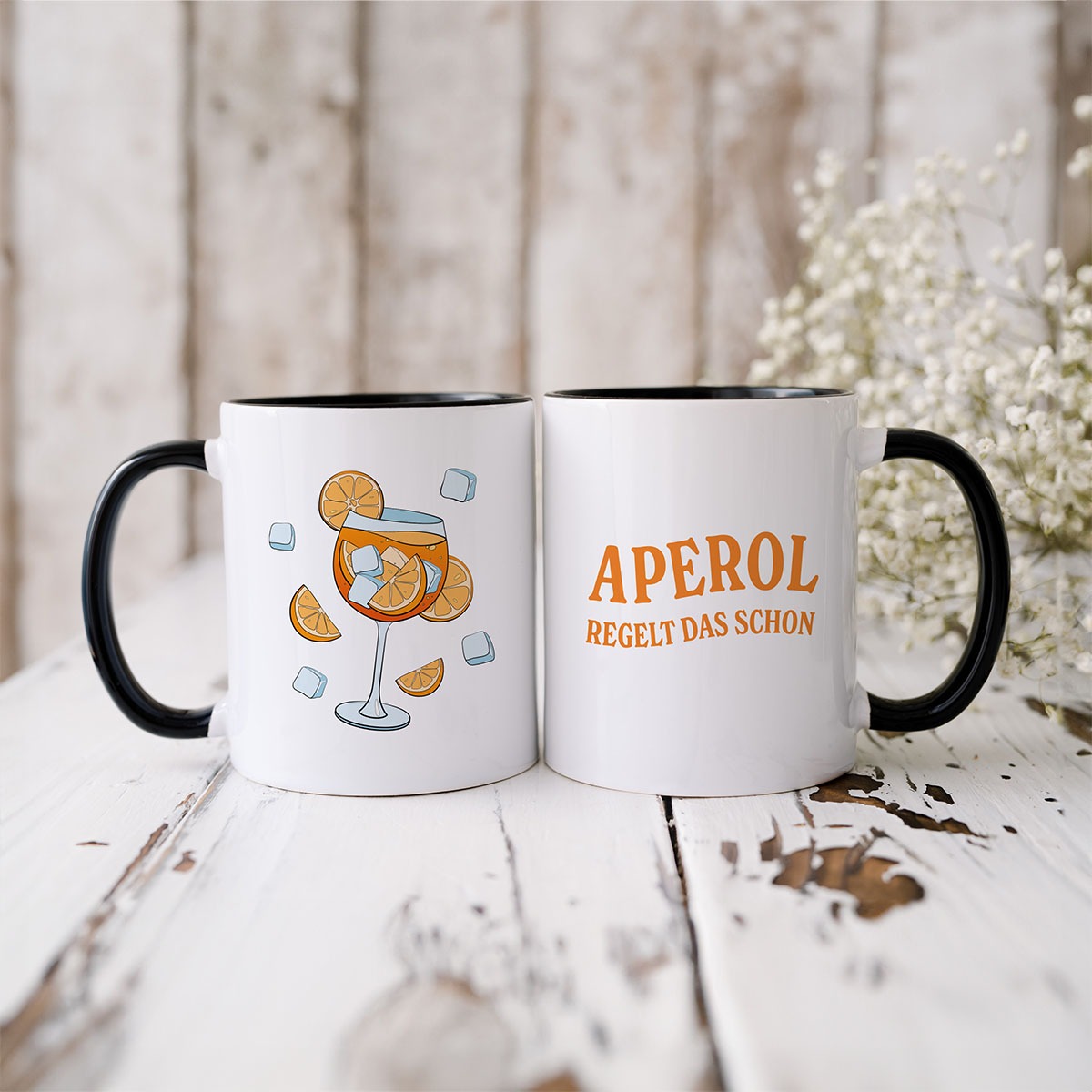 Personalisierbare Aperol Tasse mit Text, Weihnachtsgeschenk, Witzige Geschenke, Kleine Geschenke, Geschenk, Geschenkidee