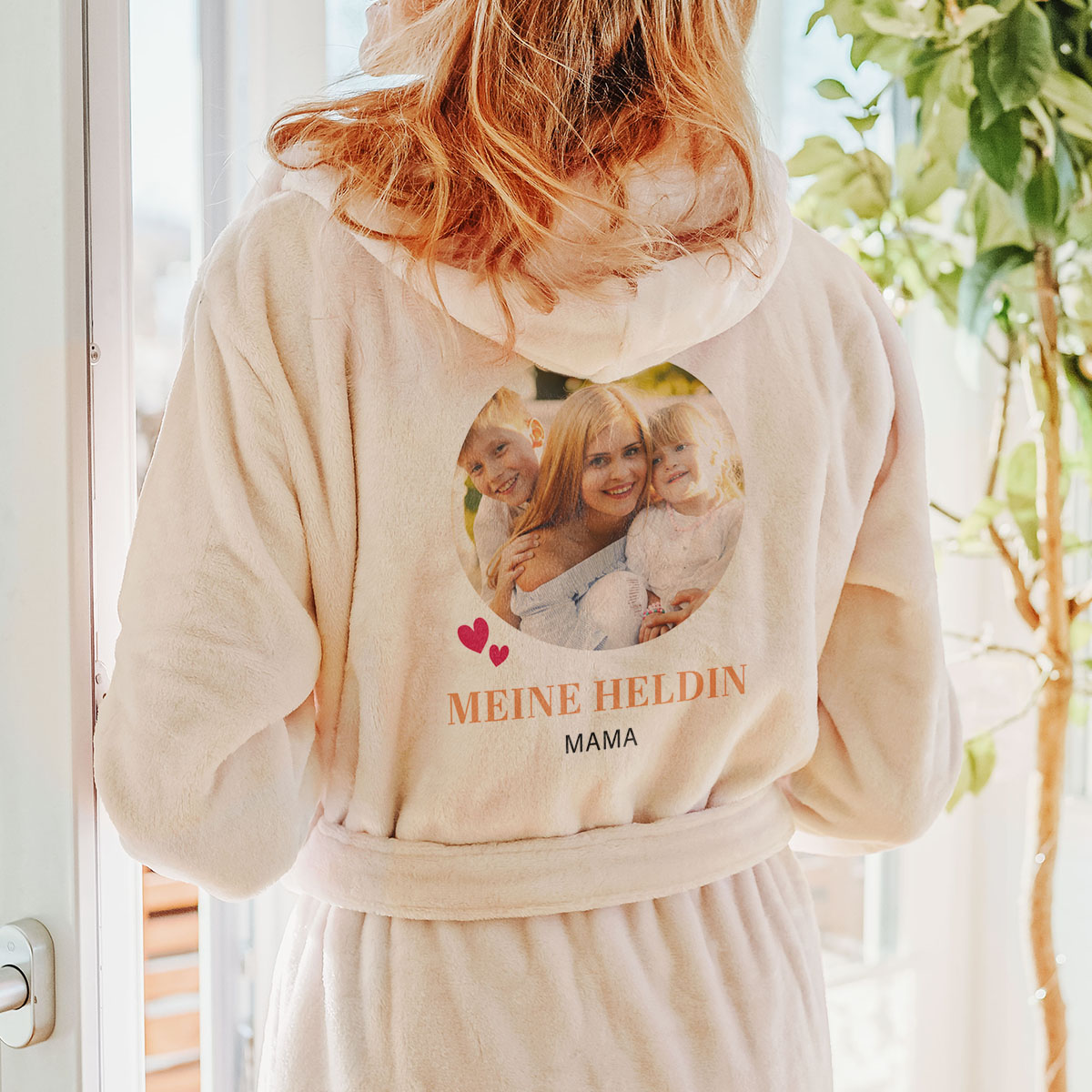 Personalisierbarer Bademantel mit Foto und Namen, Weihnachtsgeschenk, Fotogeschenk, Geschenke für Frauen, Geschenke für Freundin, Geschenk für Schwester, Geschenk für Mama, Witzige Geschenke, Romantische Geschenke, Hochzeitsgeschenk, Kleine Geschenke, Ges