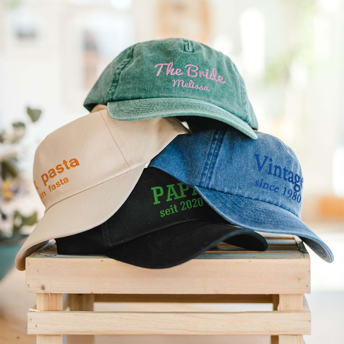 Bestickte Kappe mit 2 Zeilen Text, Weihnachtsgeschenk, Geschenke für Frauen, Geschenke für Freundin, Geschenk für Schwester, Geschenk für Mama, Witzige Geschenke, Romantische Geschenke, Hochzeitsgeschenk, Kleine Geschenke, Geschenk, Geschenkidee