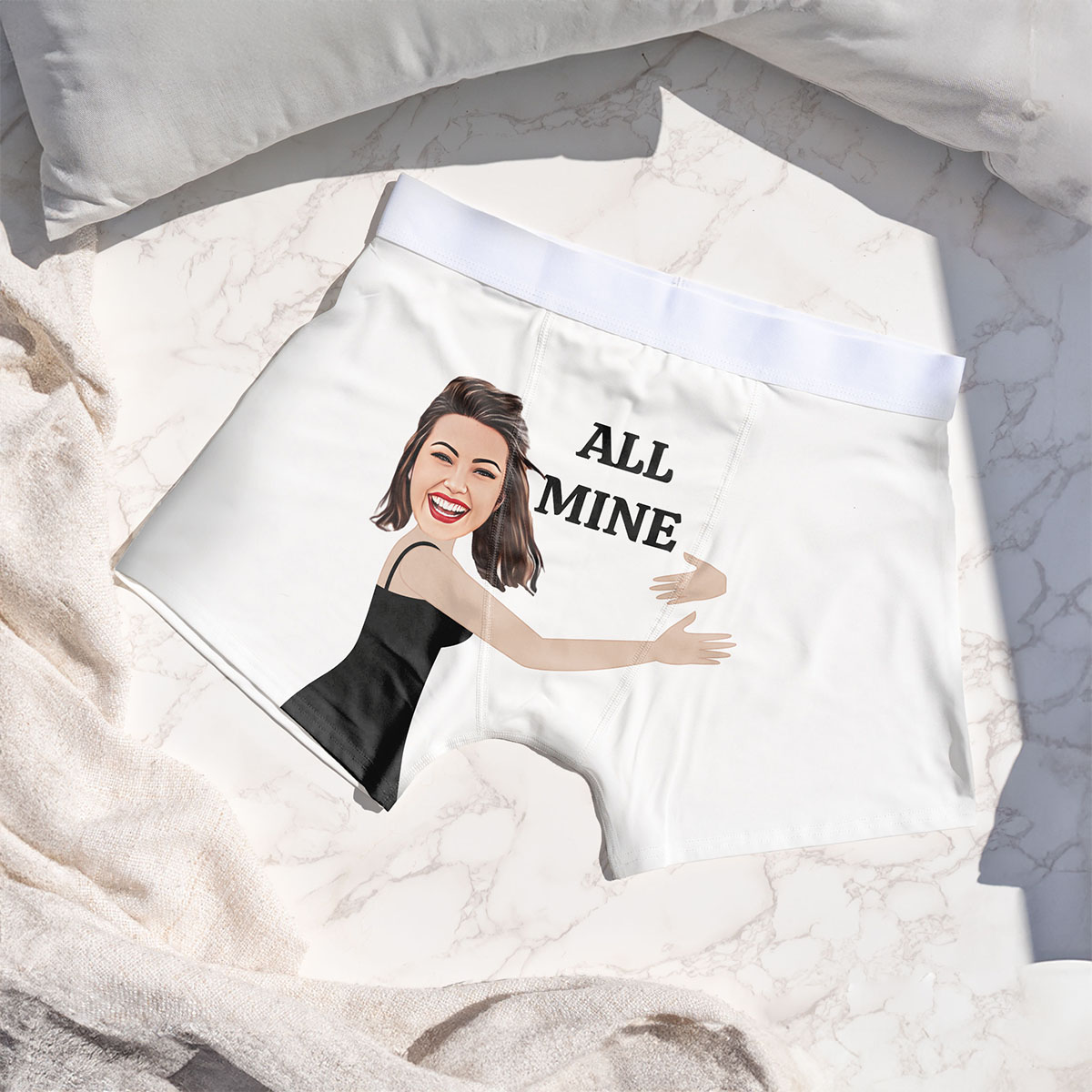 Personalisierbare Boxershorts mit Gesicht und Text, Weihnachtsgeschenk, Fotogeschenk, Geschenk für Männer, Geschenk für Freund, Geschenk für Bruder, Witzige Geschenke, Romantische Geschenke, Hochzeitsgeschenk, Kleine Geschenke, Geschenk, Geschenkidee