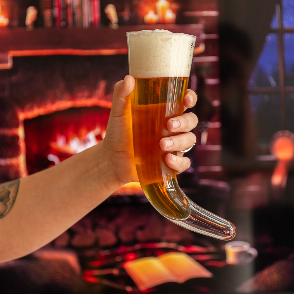 Wikinger Trinkhorn Glas, Geburtstagsgeschenk, Geschenk für Männer, Geschenk für Freund, Geschenk für Bruder, Witzige Geschenke, Romantische Geschenke, Hochzeitsgeschenk, Kleine Geschenke, Geschenk, Geschenkidee