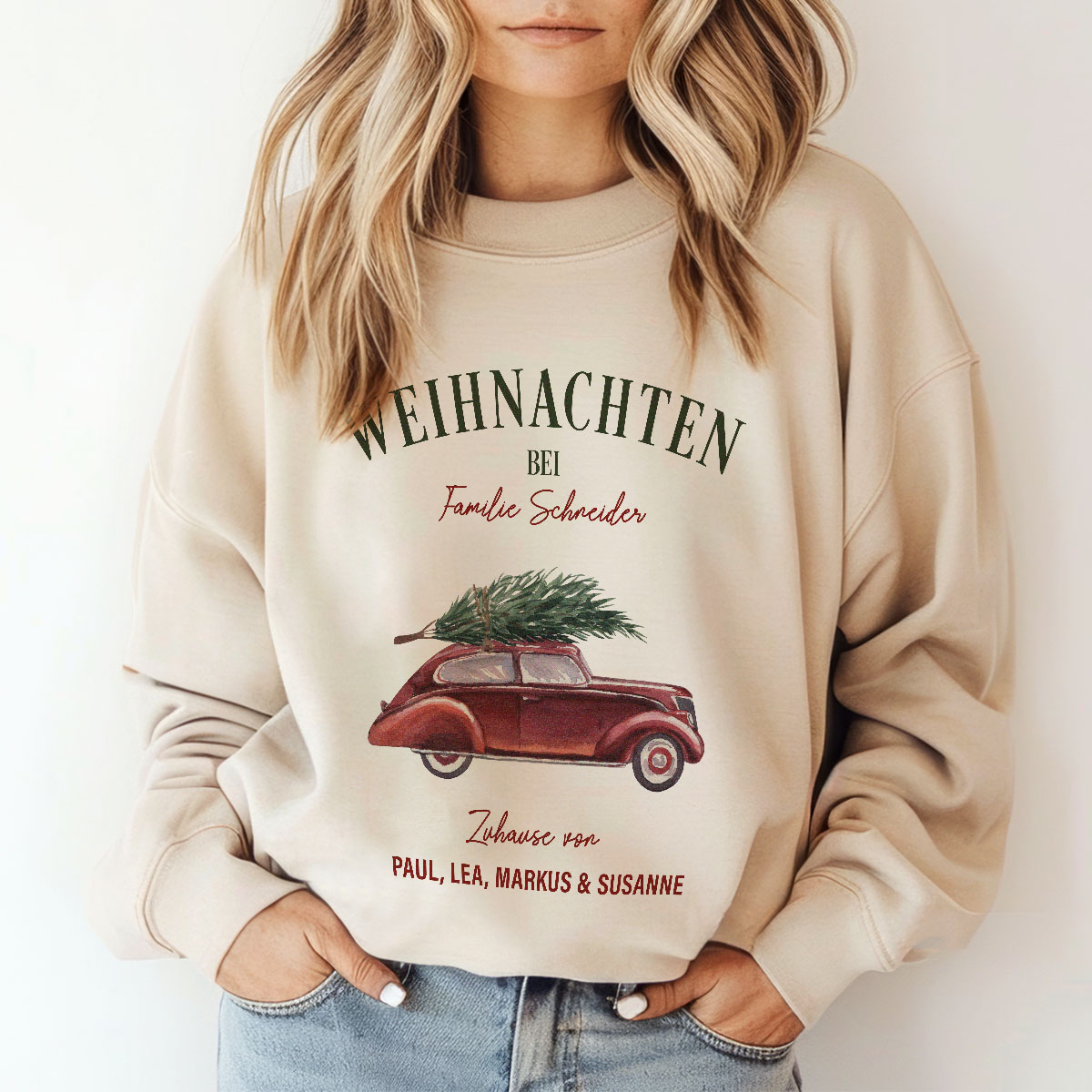 Personalisierbarer Retro Weihnachtspullover, Weihnachtsgeschenk, Witzige Geschenke, Romantische Geschenke, Hochzeitsgeschenk, Kleine Geschenke, Geschenk, Geschenkidee