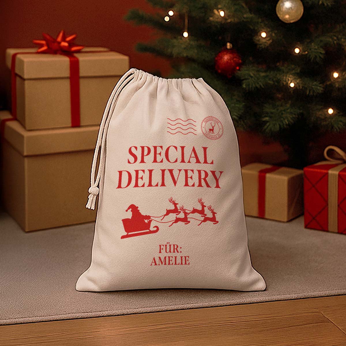 Personalisierbarer Weihnachtssack als Post, Weihnachtsgeschenk, Romantische Geschenke, Hochzeitsgeschenk, Kleine Geschenke, Geschenk, Geschenkidee