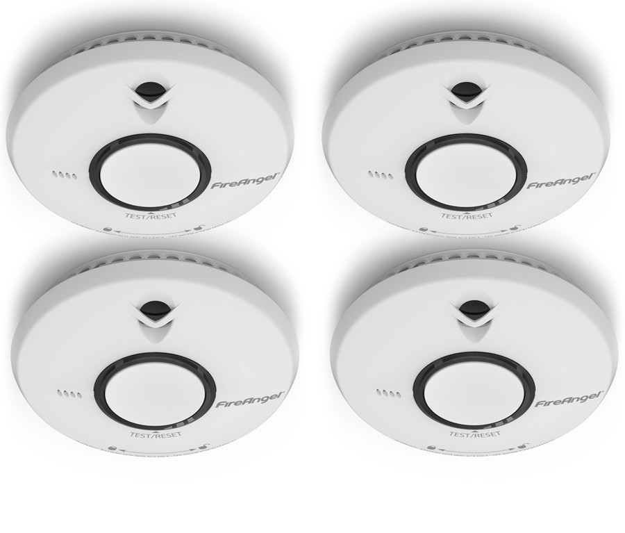 Rauchmelder 4er Set FireAngel ST622 mit 10-Jahres-Batterie