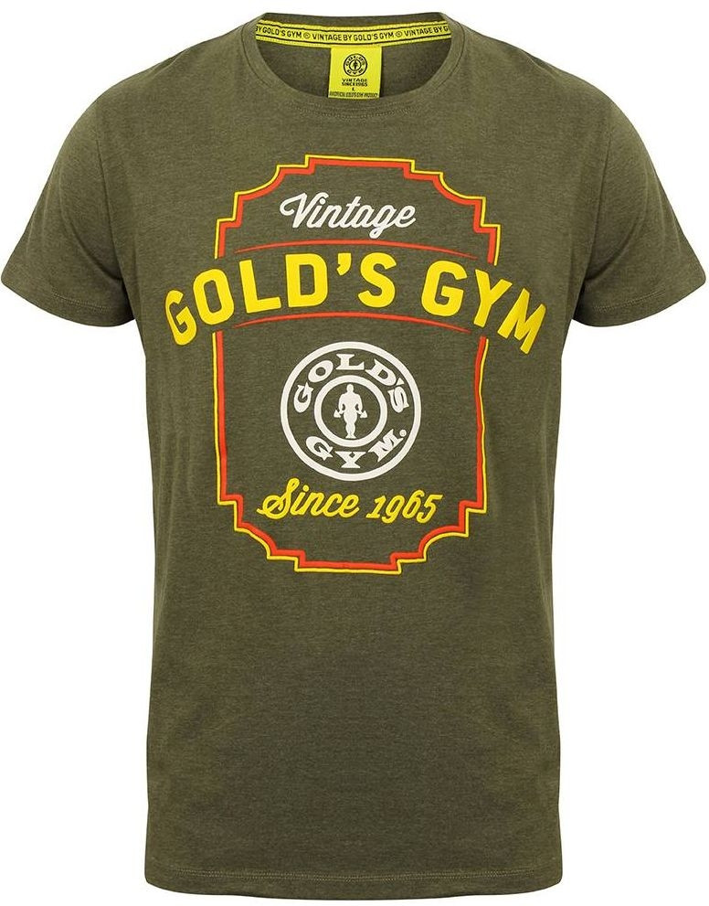 Golds Gym Printed Vintage Style T-Shirt - Army