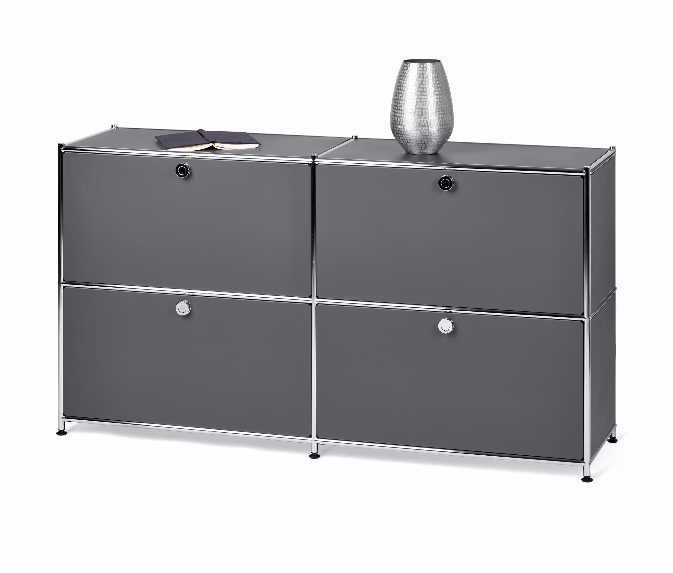 Tchibo - Sideboard »Cn3« mit vier Klappen - 152x40x82,5cm - chrom -