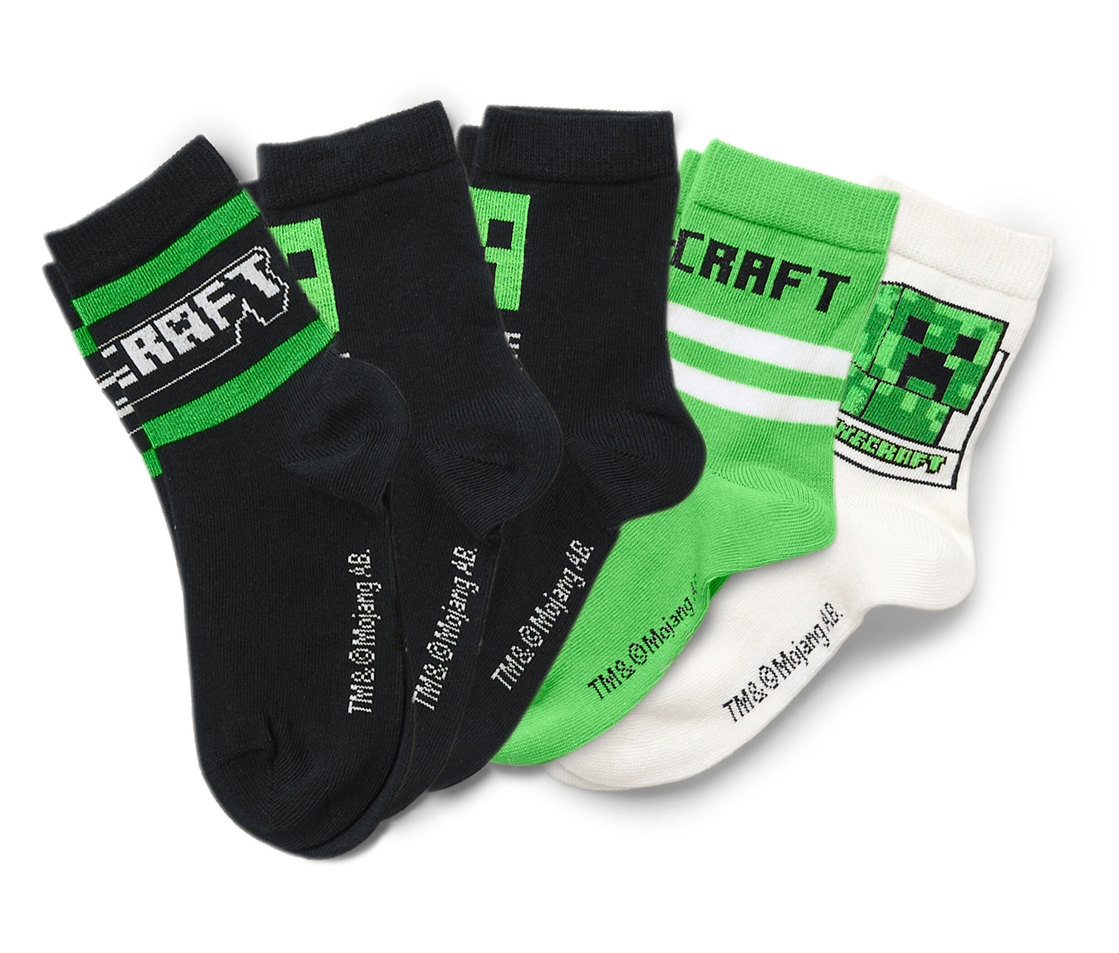 Tchibo - 5 Paar Minecraft Kinder-Socken - Jungen - Gr. 39-42 - schwarz