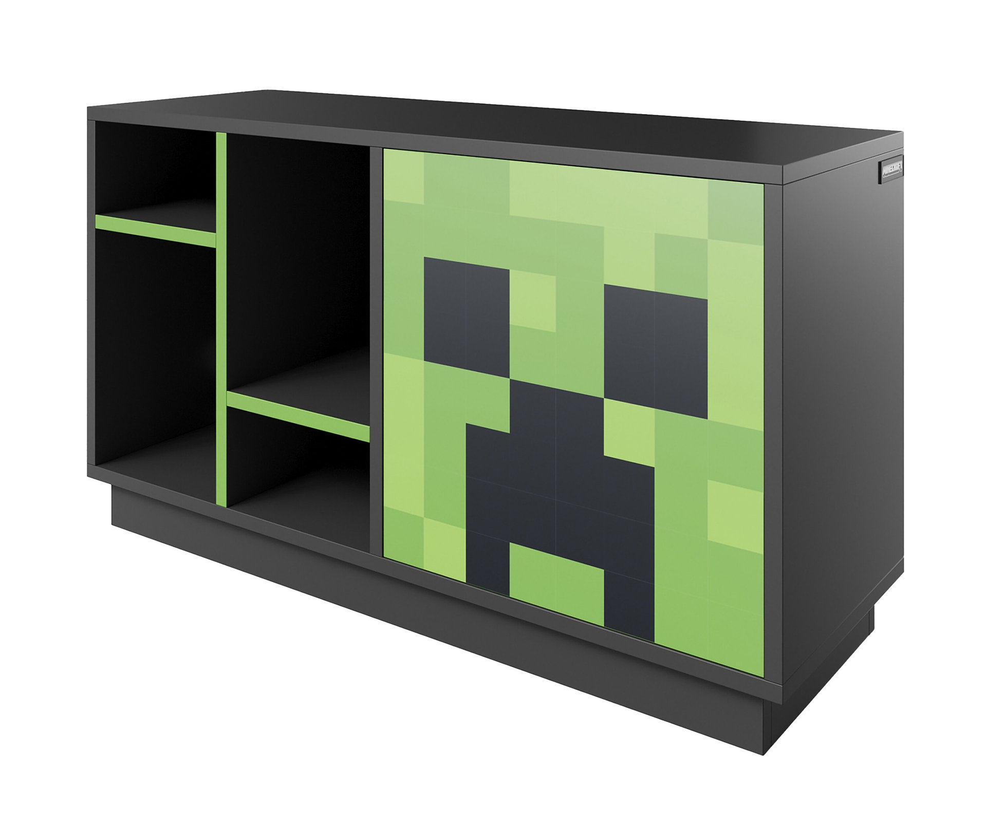 roba Minecraft TV Lowboard »Creeper« - 108x37x61cm - schwarz -