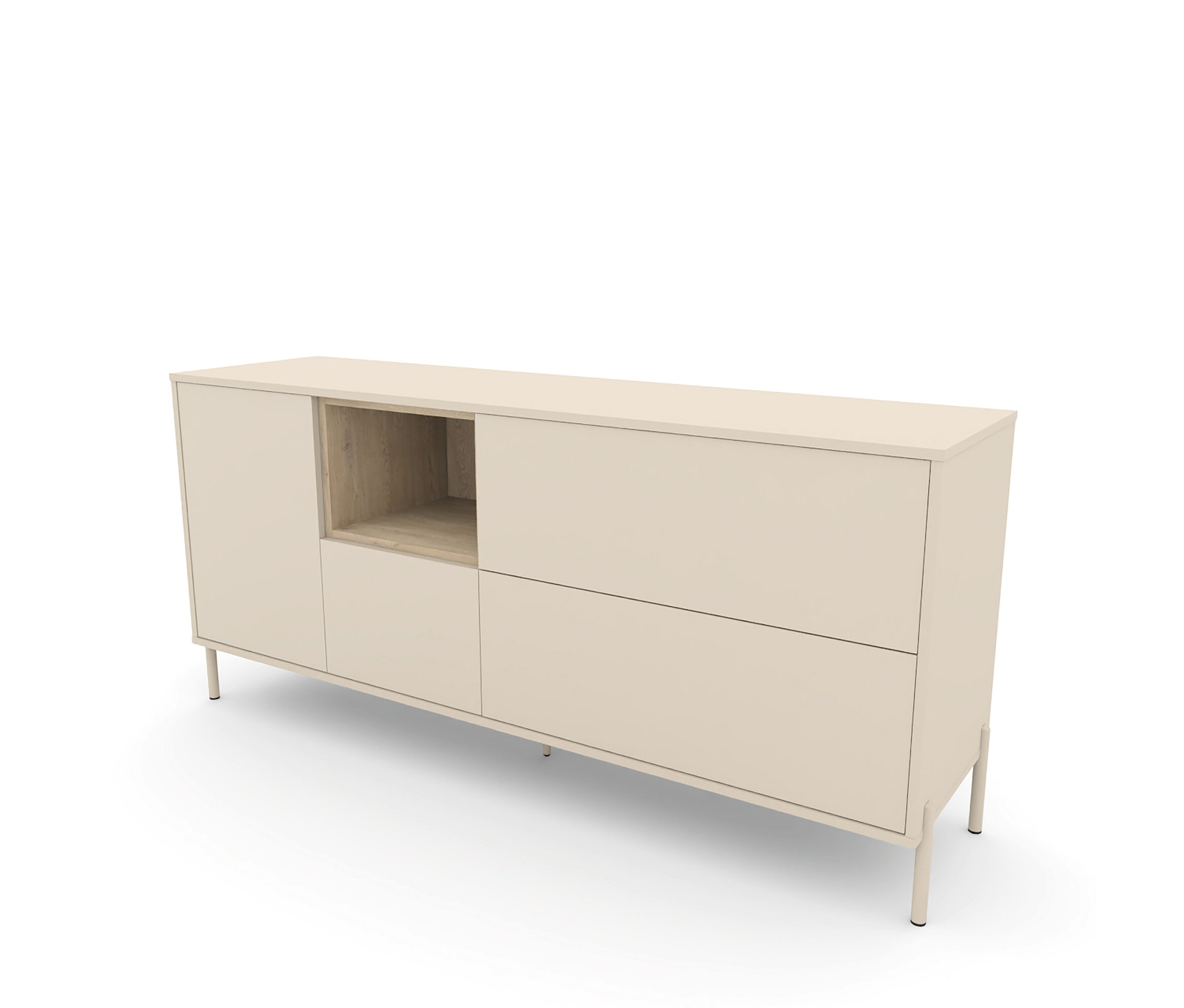 Roba Sideboard »Hygge« mit 1 Tür - 165x43x76cm - grün -