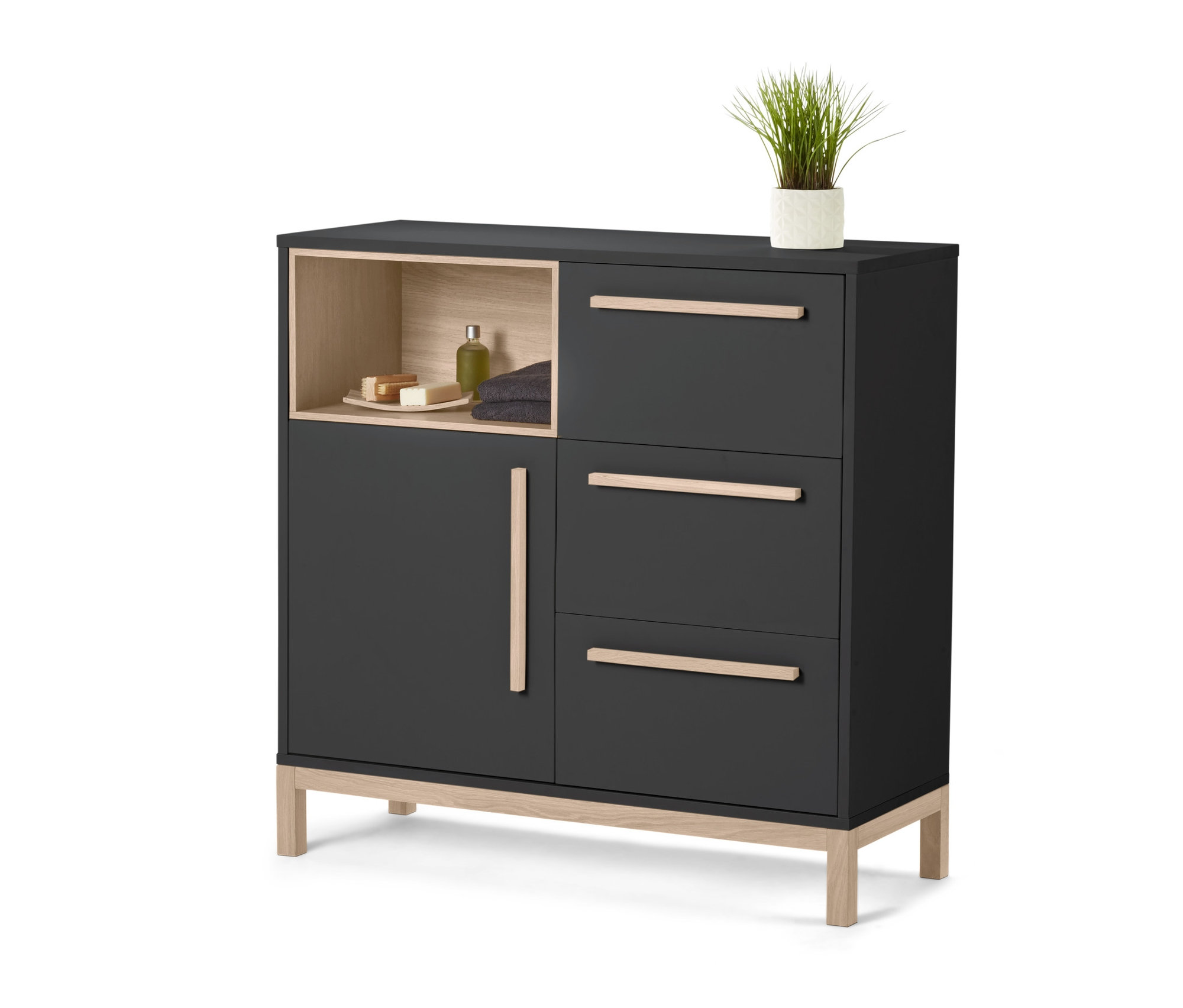 Tchibo - Bad-Sideboard »Eklund« - 90x35x89,5cm - anthrazit -