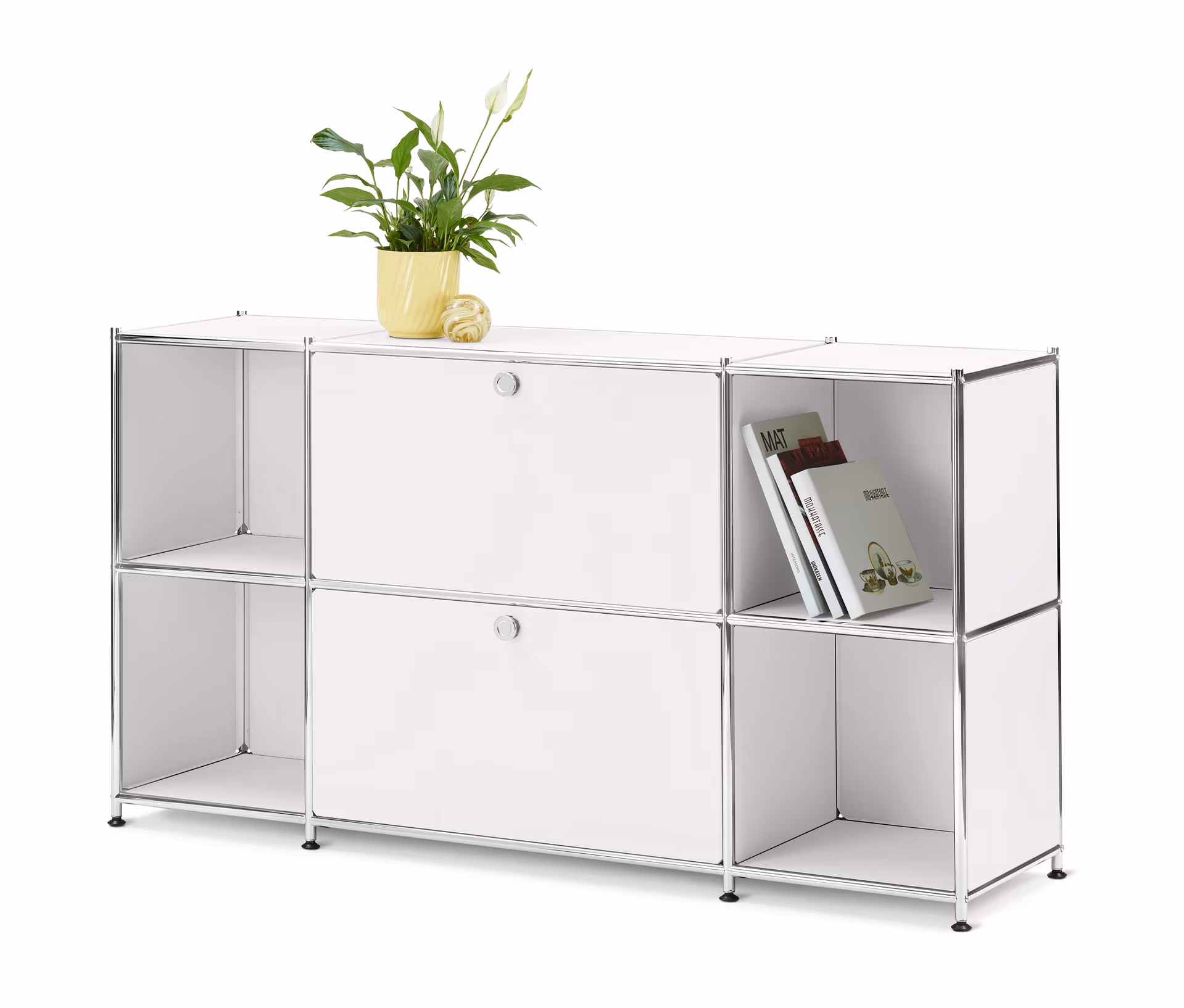 Tchibo - Sideboard »Cn3« mit 2 Klappfächern - 153x40x82,5cm - chrom -