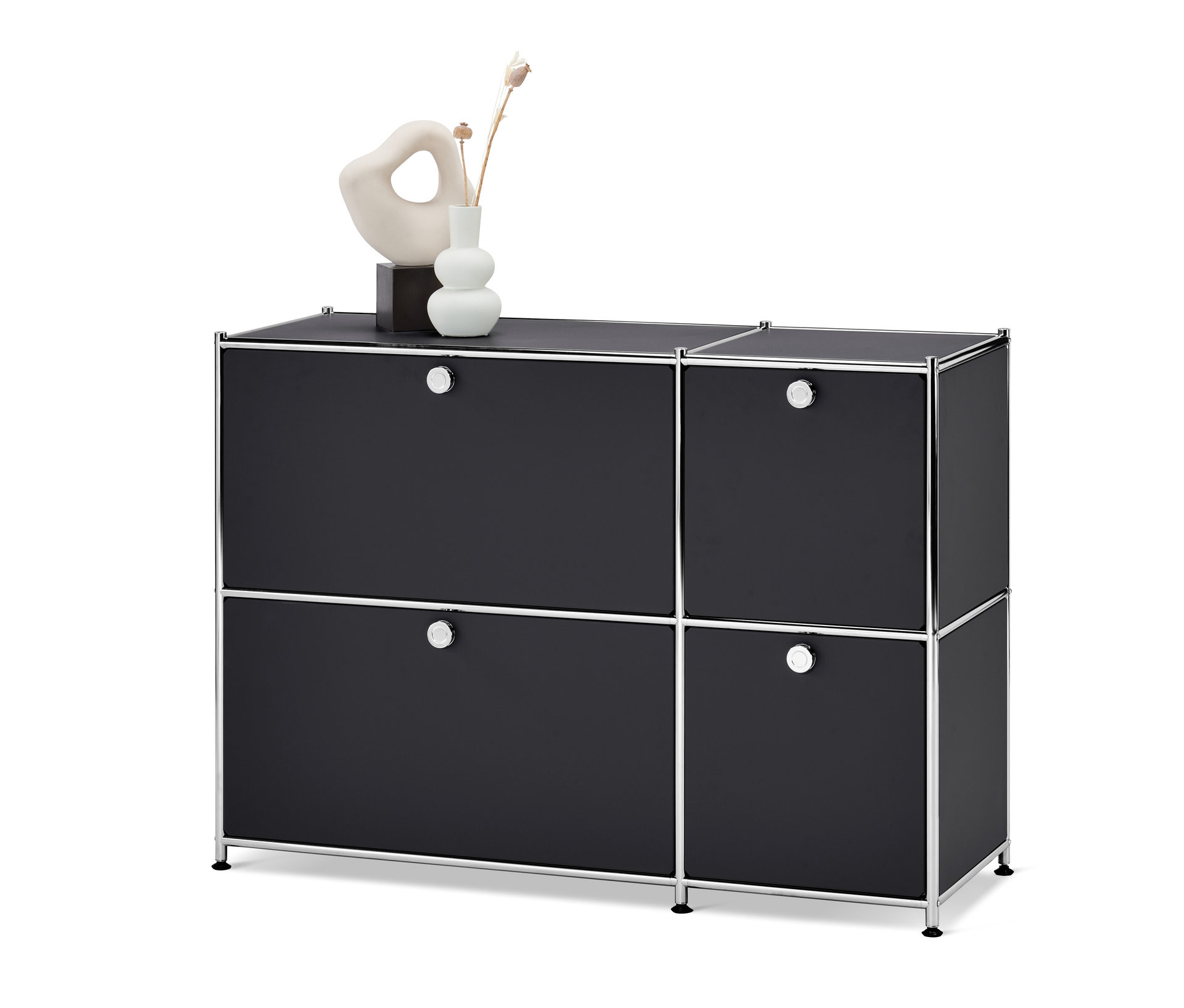 Tchibo - Sideboard »Cn3« mit 4 Klappen - 115,5x40x82,5cm - schwarz -