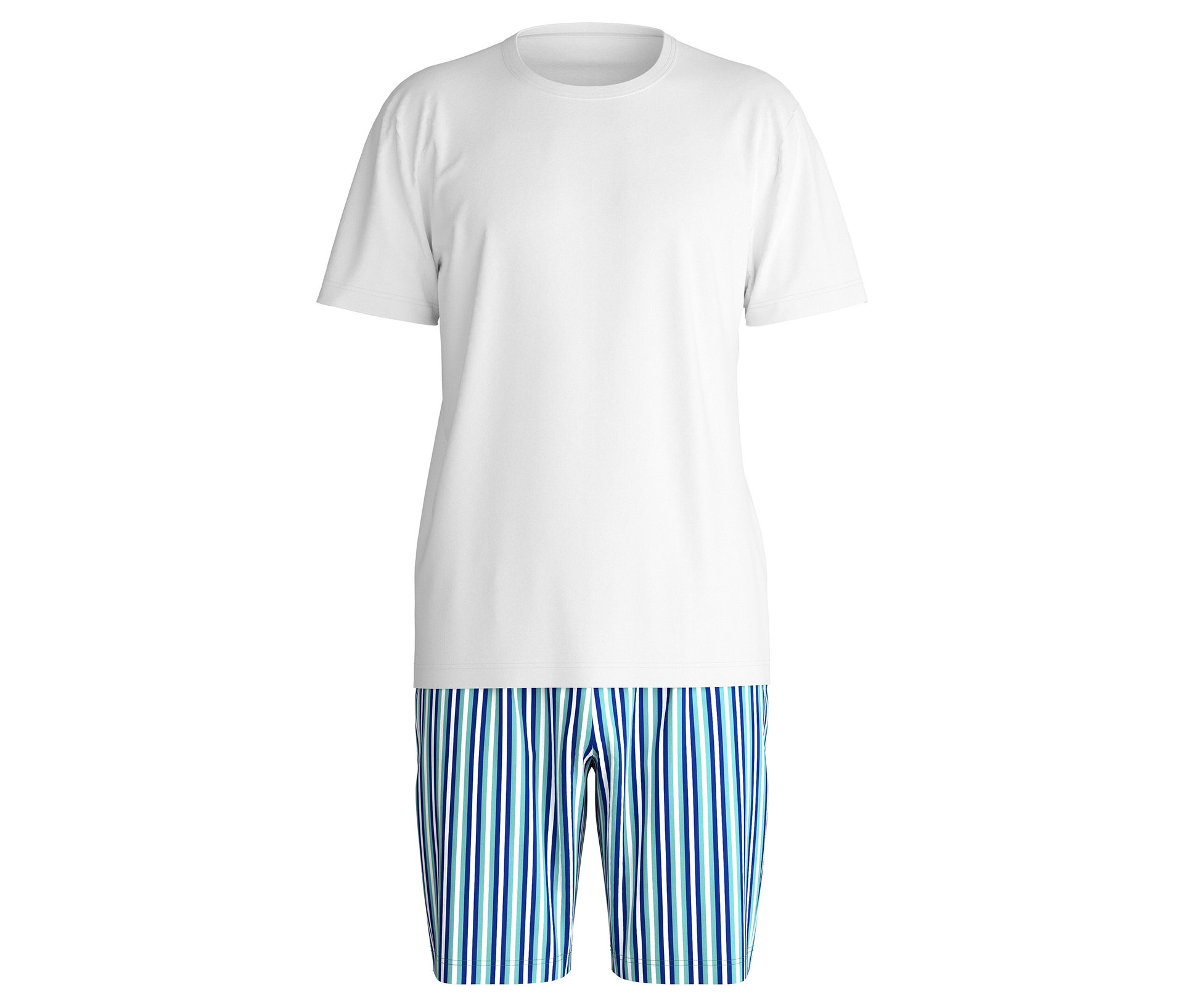 Tchibo - Calida Herren-Shorty-Pyjama-Set - Herren - Gr. M - weiß