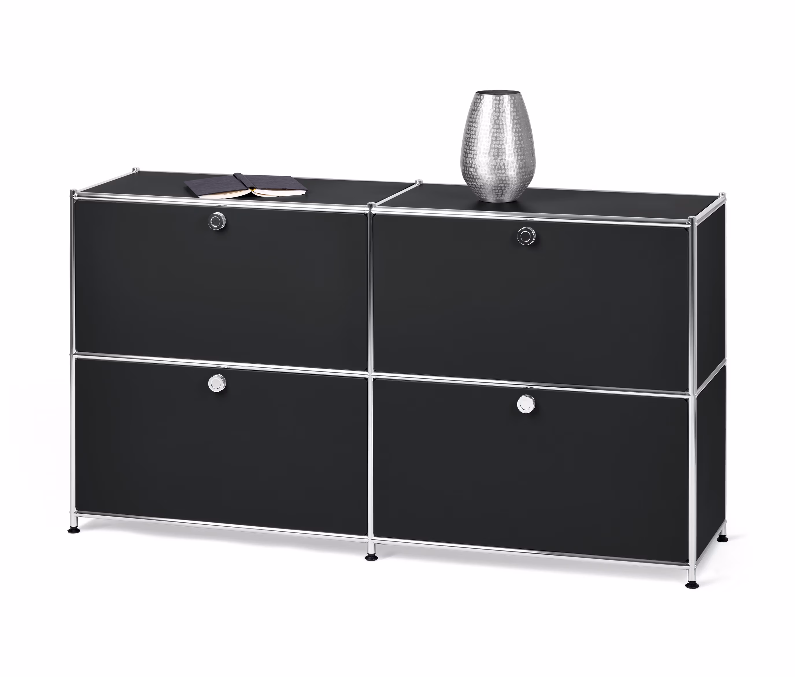 Tchibo - Sideboard »Cn3« mit vier Klappen - 152x40x82,5cm - schwarz -