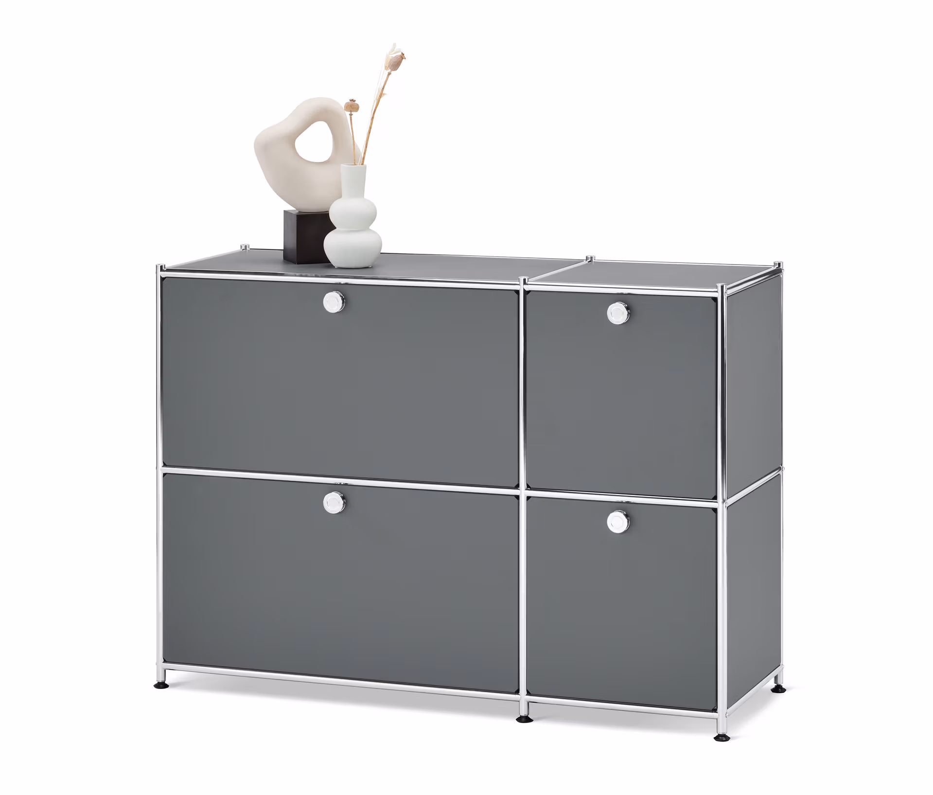 Tchibo - Sideboard »Cn3« mit 4 Klappen - 115,5x40x82,5cm - chrom -
