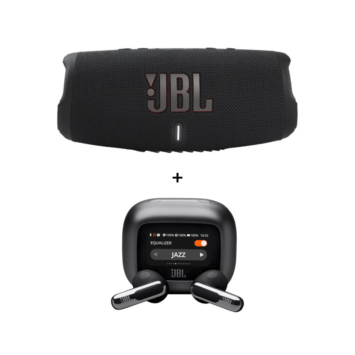 JBL Charge 5 + Live Flex 3