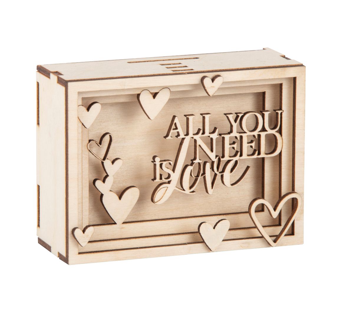 Holzbausatz Spardose 'Love'